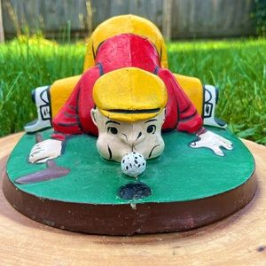 Vintage Golfer Cast Iron Doorstop